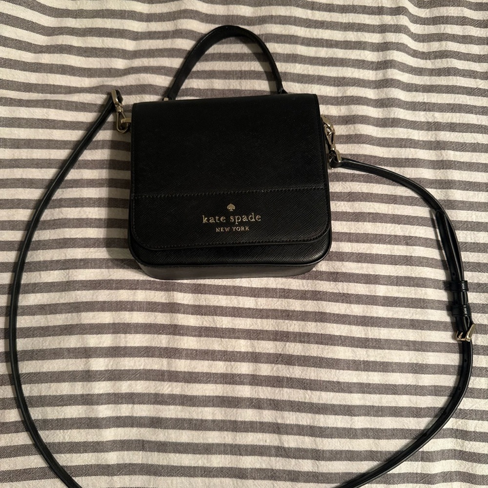 Kate Spade Black Leather Crossbody Bag
